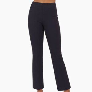 SPANX Classic Navy Blue Polished Flare Leg Pants Size M Petite
